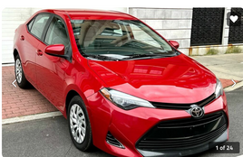 CAR-14  2017 Red Toyota Corolla Car Rental Sedan 10/2024 VIN#2T1BURHE6HC879376 Oil Plate  A50JKA