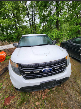 CAR-59 2013 WHITE FORD EXPLORER 1FM5K8AR6DGA68615