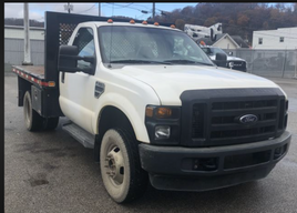 DEF06   2008 White Ford F350  FlatBed.